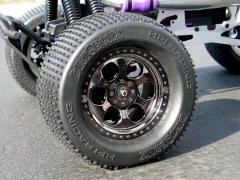 6 SPOKE WHEEL BLACK CHROME (83x56mm/2pcs) Savage/for 14mm Hex