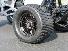 8 SPOKE WHEEL BLACK CHROME (83x56mm/2pcs) Savage/for 14mm Hex