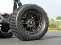 8 SPOKE WHEEL BLACK CHROME (83x56mm/2pcs) Savage/for 14mm Hex