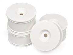 HB T-Dish Wheels (White/4pcs) Truggy 17mm Hex