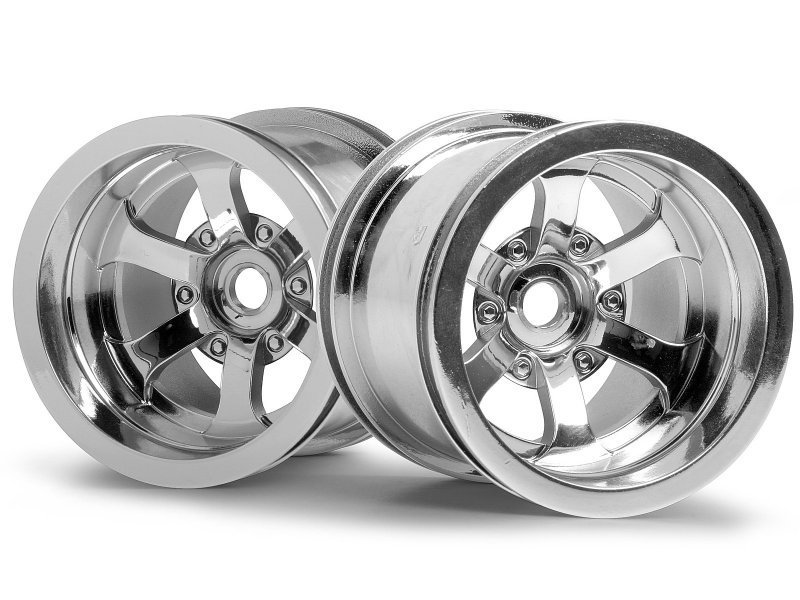 SCORCH 6-SPOKE TEKERLEK PARLAK KROM (2.2in / 2 adet)